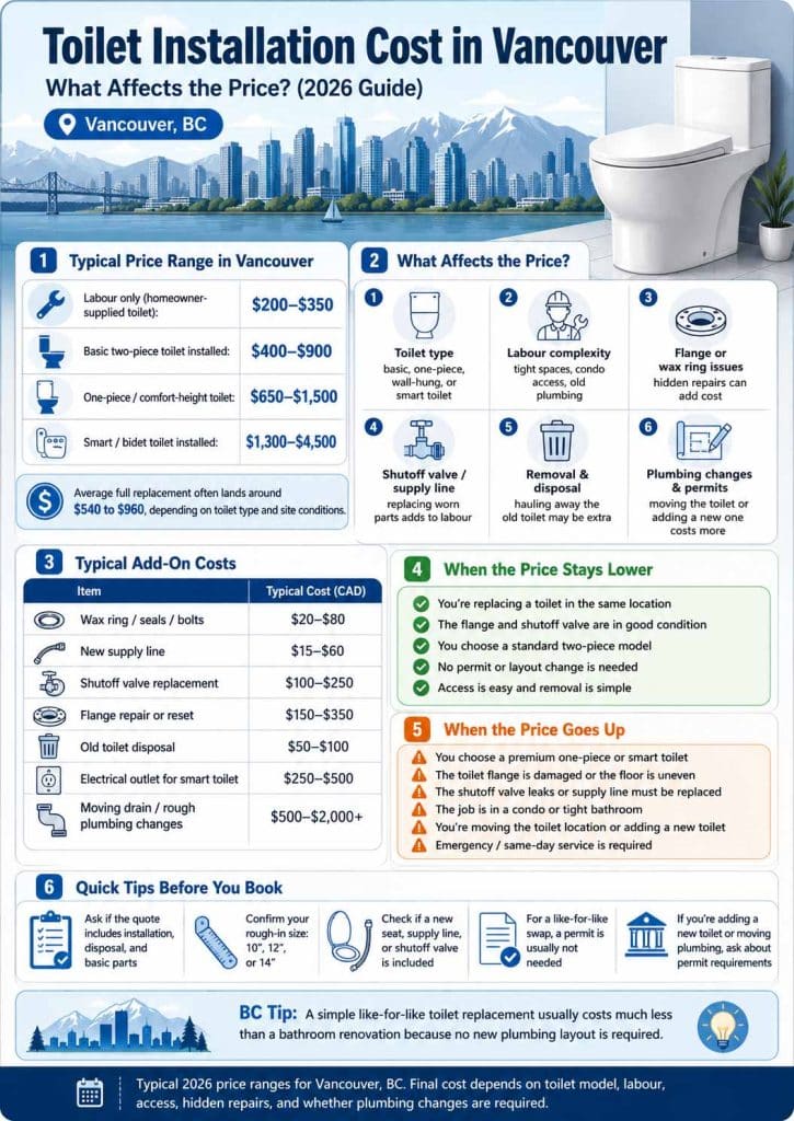 Toilet Installation Cost in Vancouver What Affects the Price